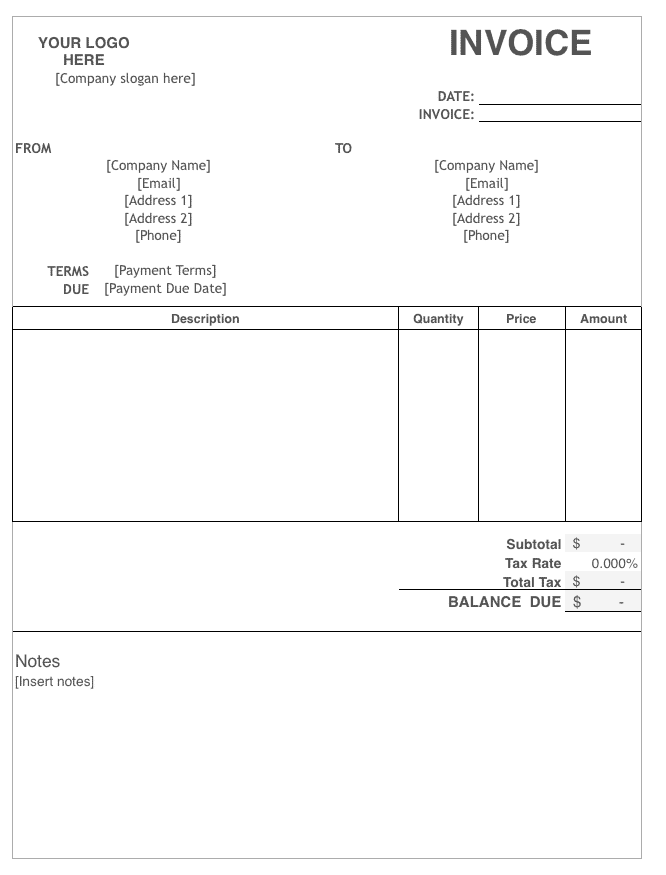 Get Business Invoice Template Excel Images