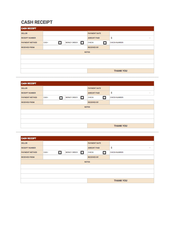 cash receipt templates free download invoice simple