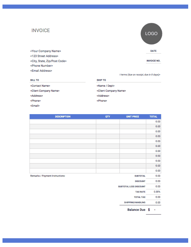 Excel Invoice Template Free Download Invoice Simple