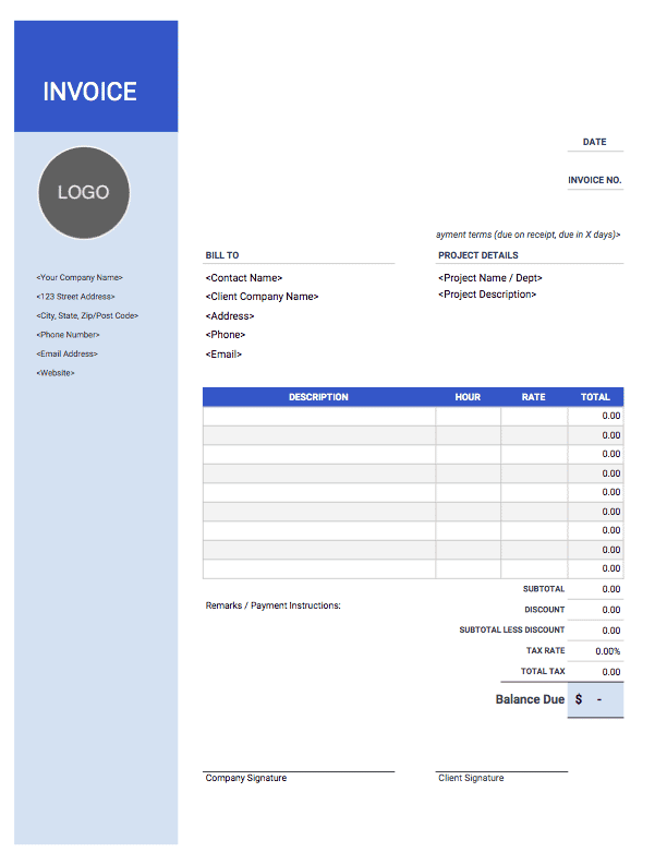 Consulting Invoice Templates Free Download