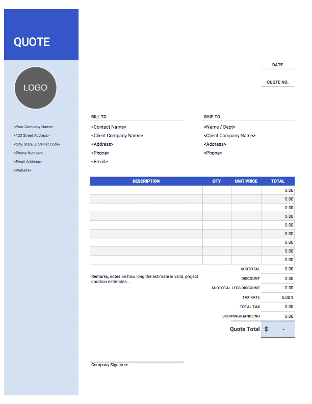 Formal Quote Template from www.invoicesimple.com