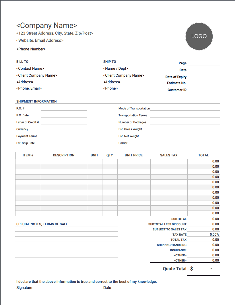 Pro Forma Invoice Templates  Free Download  Invoice Simple Pertaining To Work Estimate Template Word