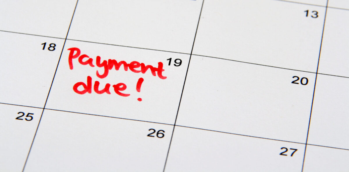 Reminder on the calendar of a due net 30 payment