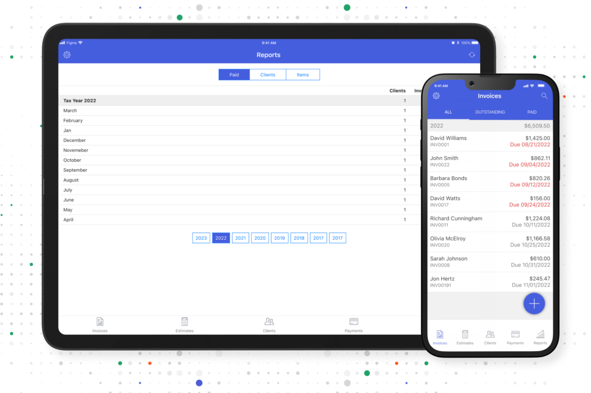 invoice simple finance report