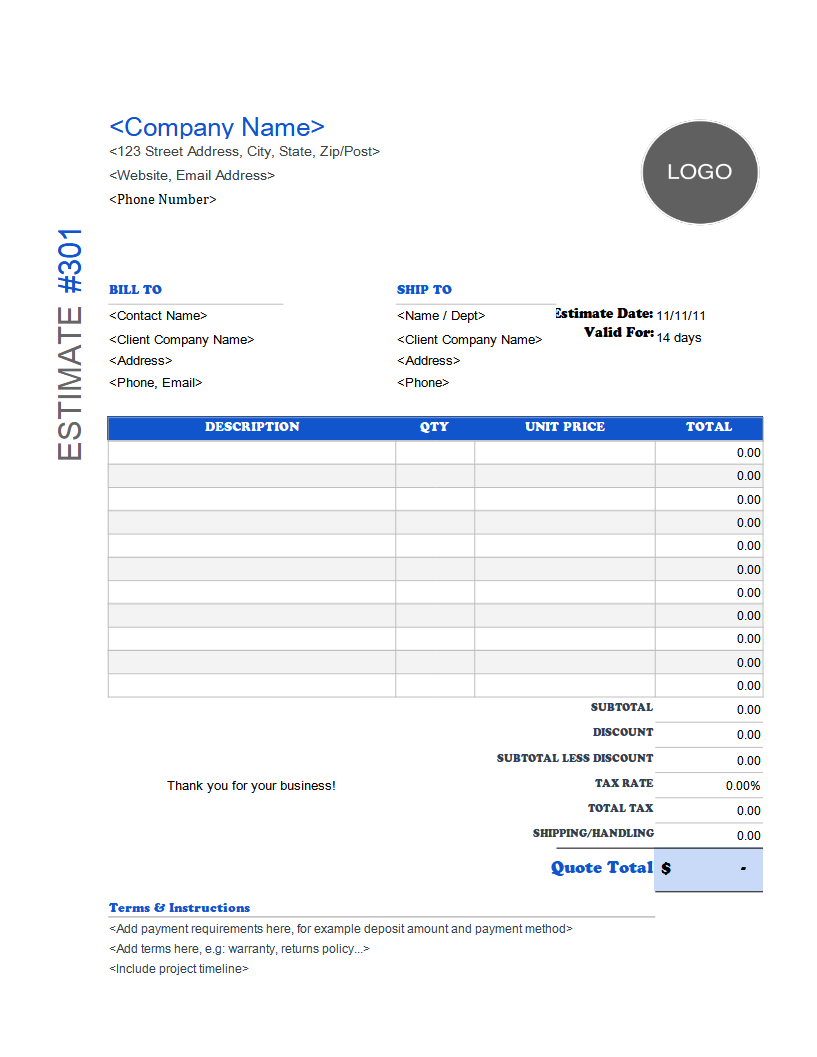 Modèle devis gratuit : Excel et Word