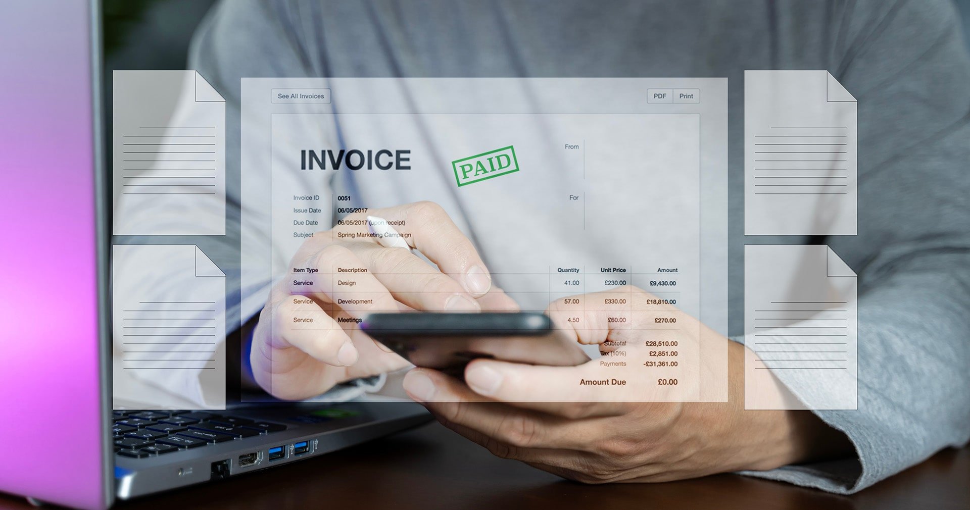 How to Create an Invoice with Partial Payment Request