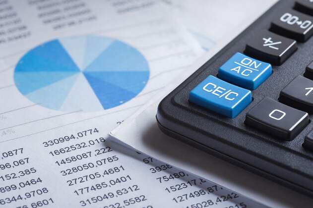 accounting numbers and a calculator