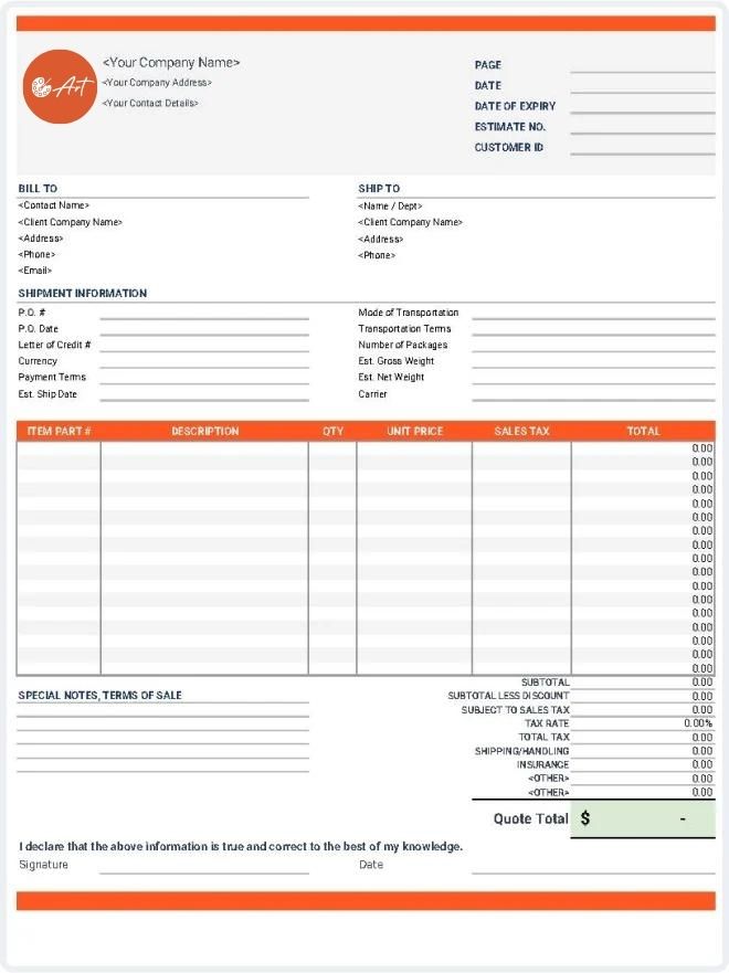 Invoice Template Image